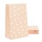 24 Pack Gold Foil and Pink Paper Bags for Kids Birthday, Girls Baby Shower, Wedding Themed Party Favors (5.5 x 8.6 x 3 In)
